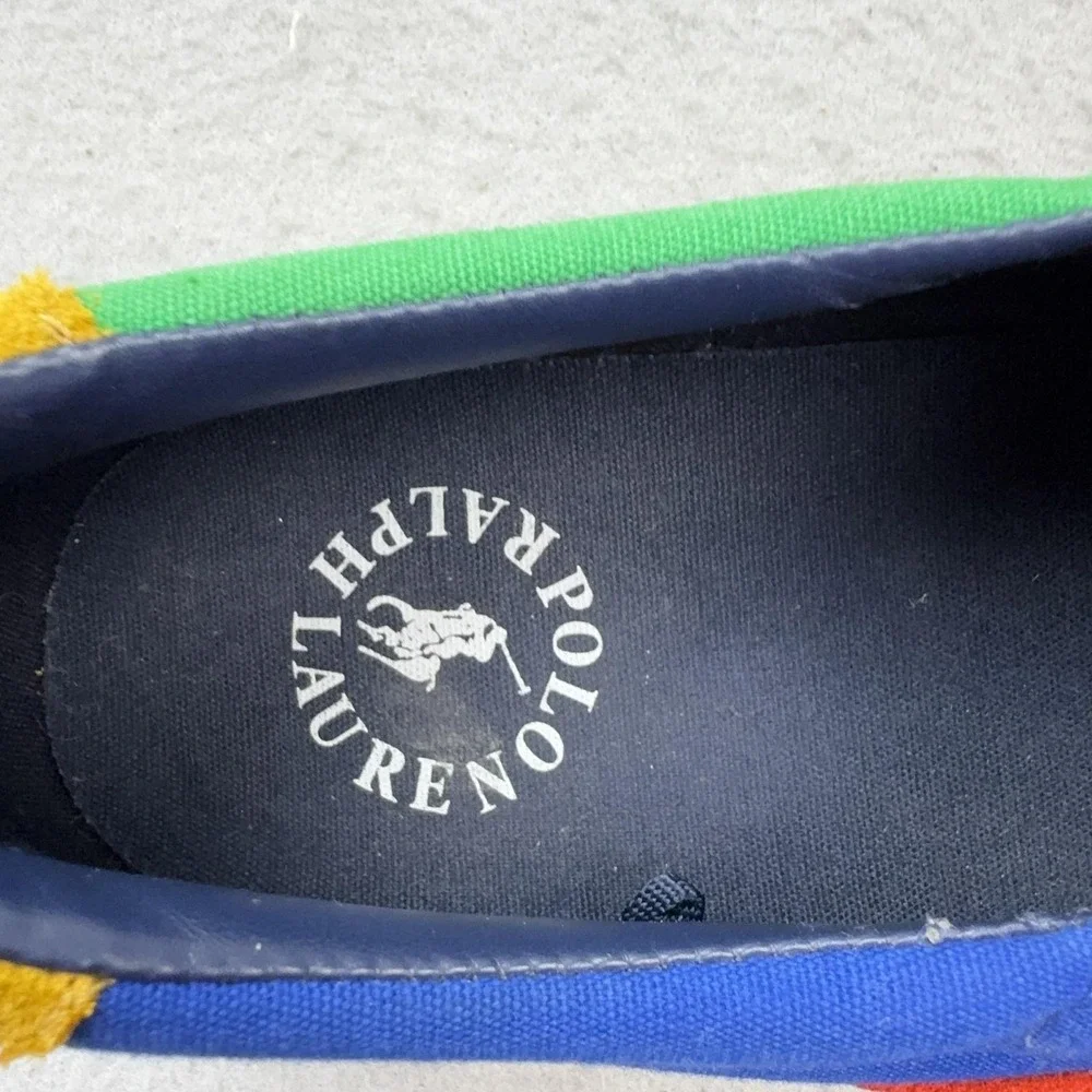 Polo Ralph Lauren Shoes Mens Size 9 Thompson III Multicolor Slip On Canvas